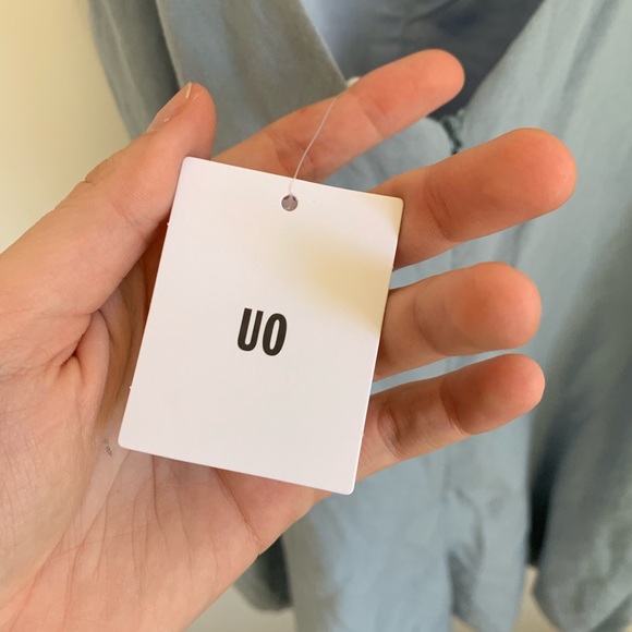 Light Blue Ruffle Wrap Romper - Picture 4 of 6